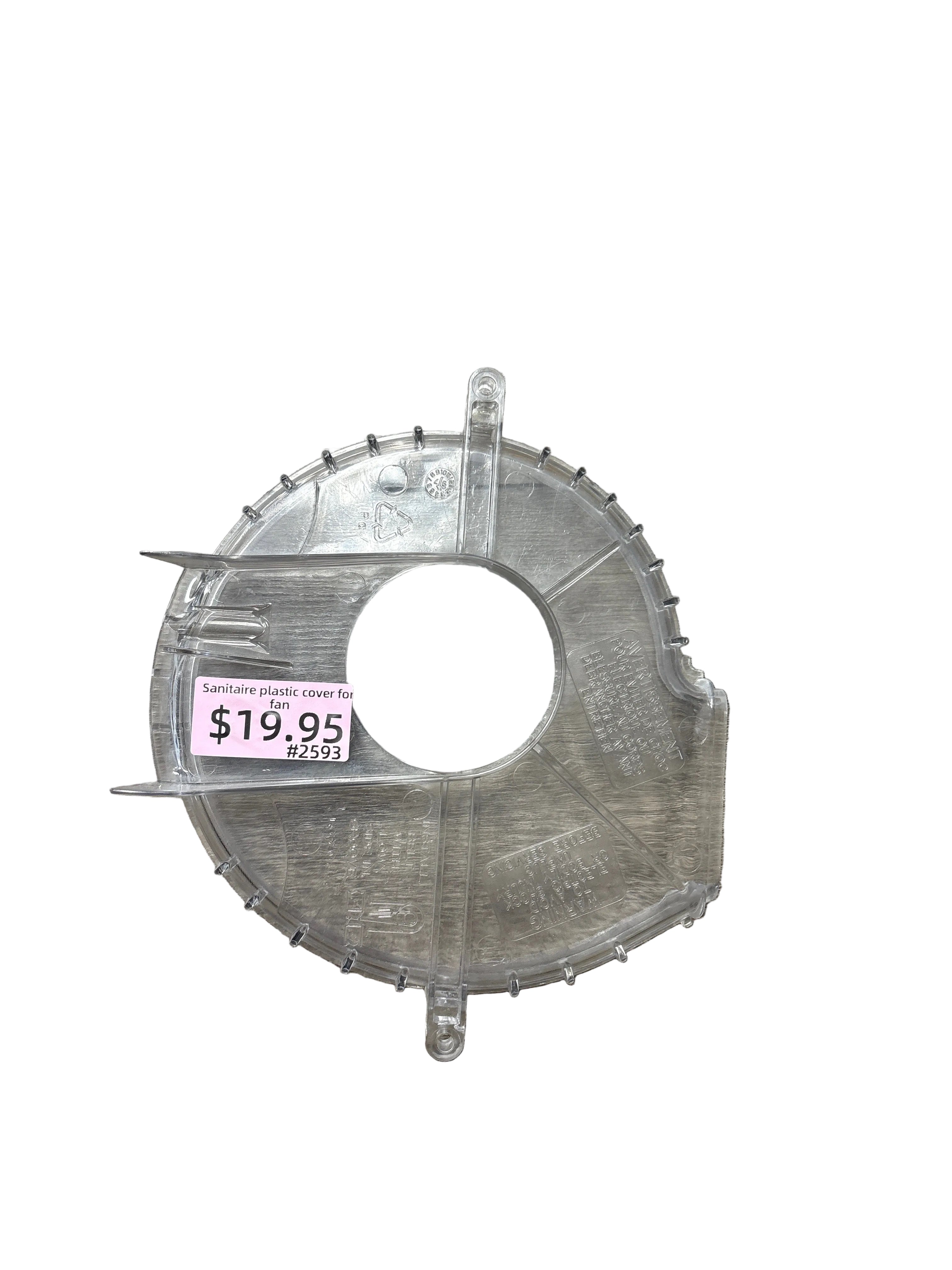 Sanitaire plastic cover for fan