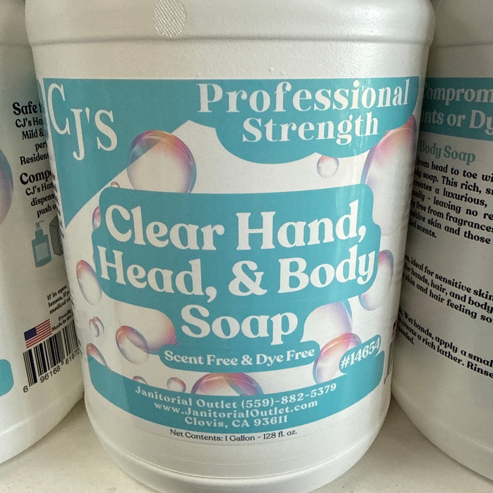 CJ's Hand, Head & Body Soap Clear Gallon