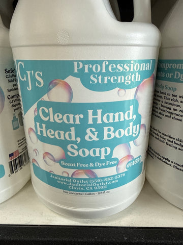 CJ's Hand, Head & Body Soap Clear Gallon