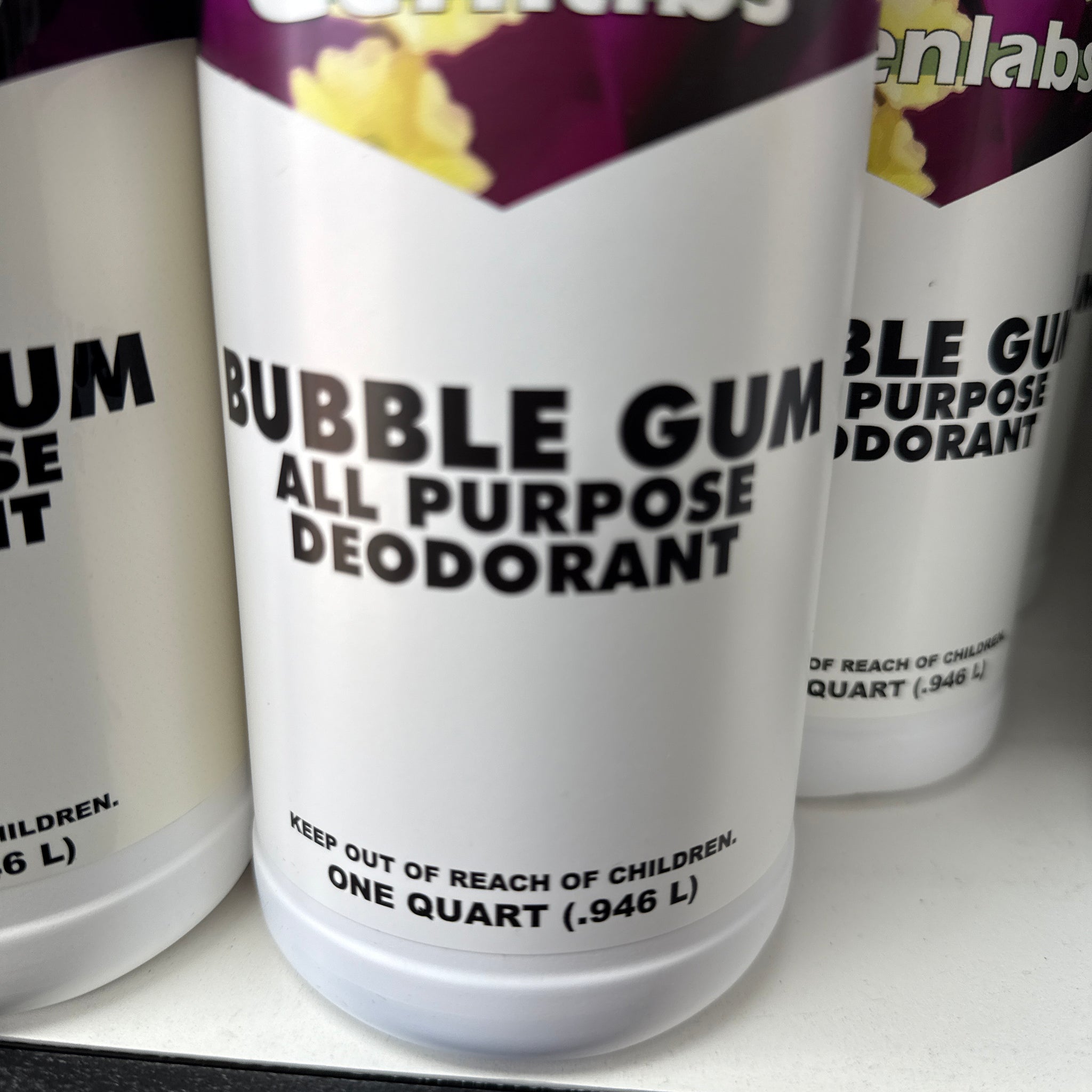Bubble gum deoderizer quart