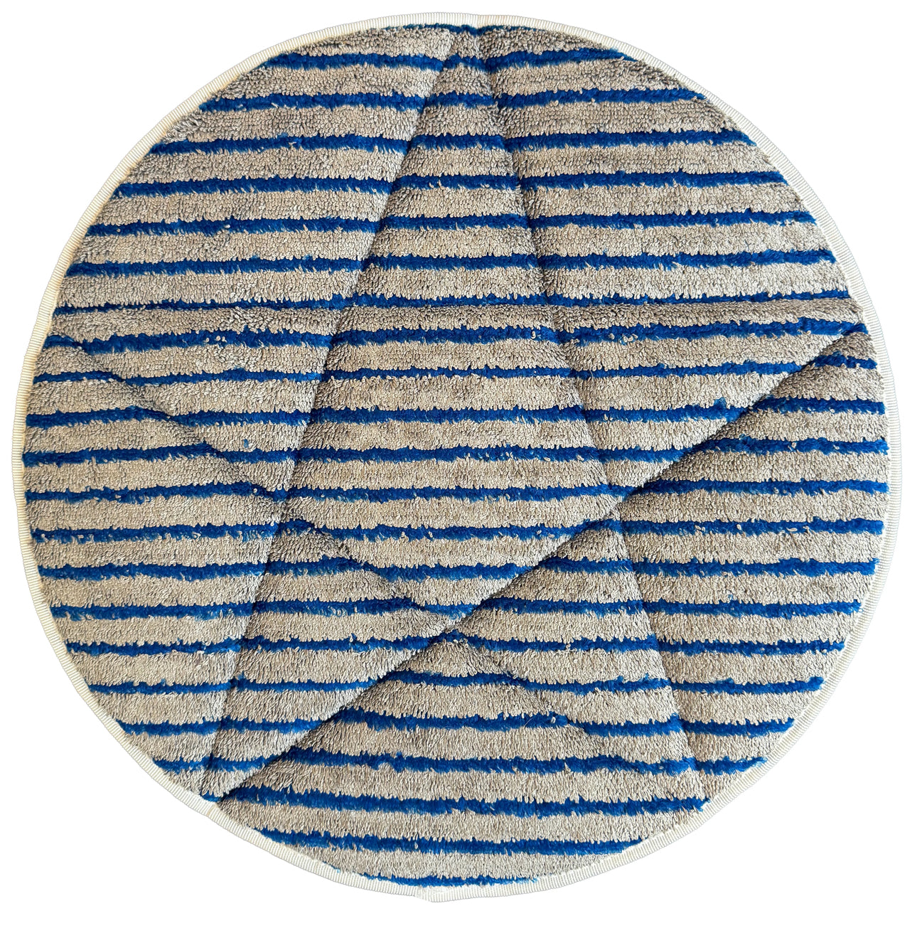 Gray Microfiber Carpet Bonnet with Scrub Strips